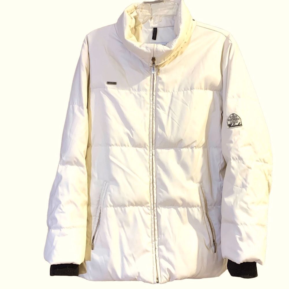 Columbia Down Cream Puffer‎ Coat With Hood L